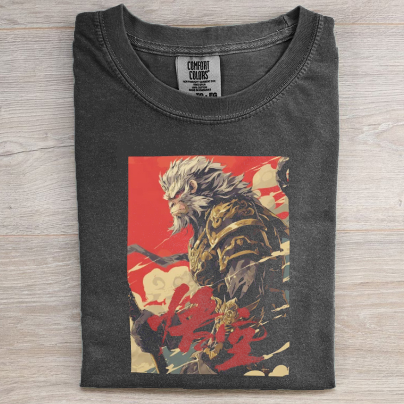 Retro Wukong Game Graphic T-Shirt-Magmoo