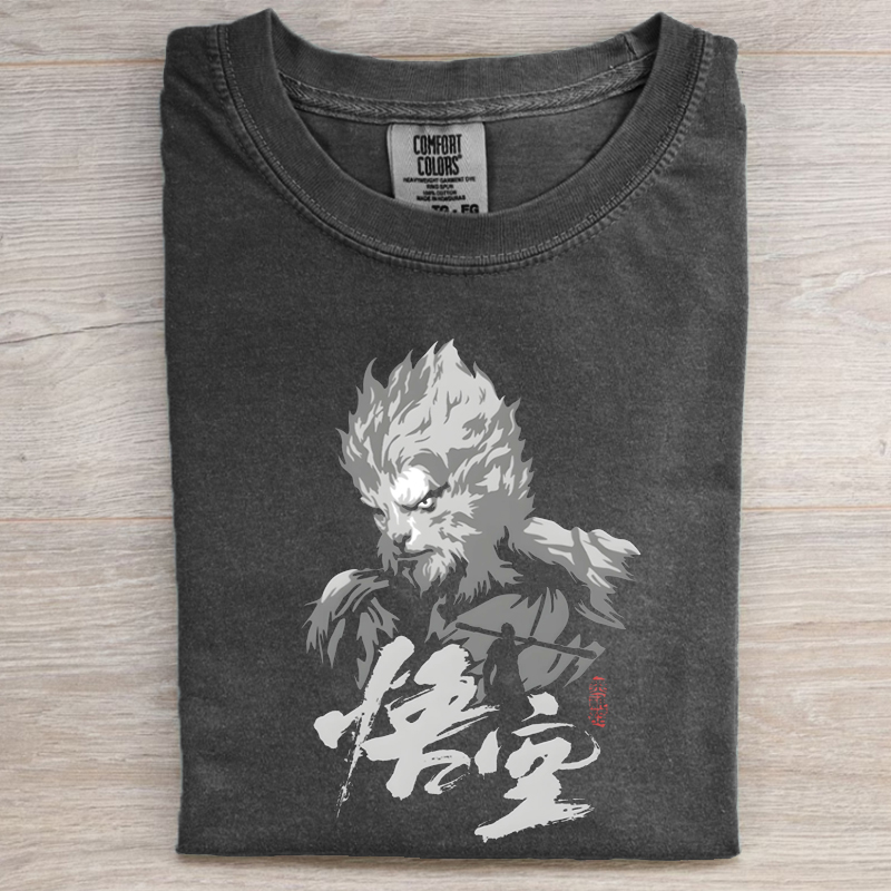 Retro Wukong Game Graphic T-Shirt-Magmoo