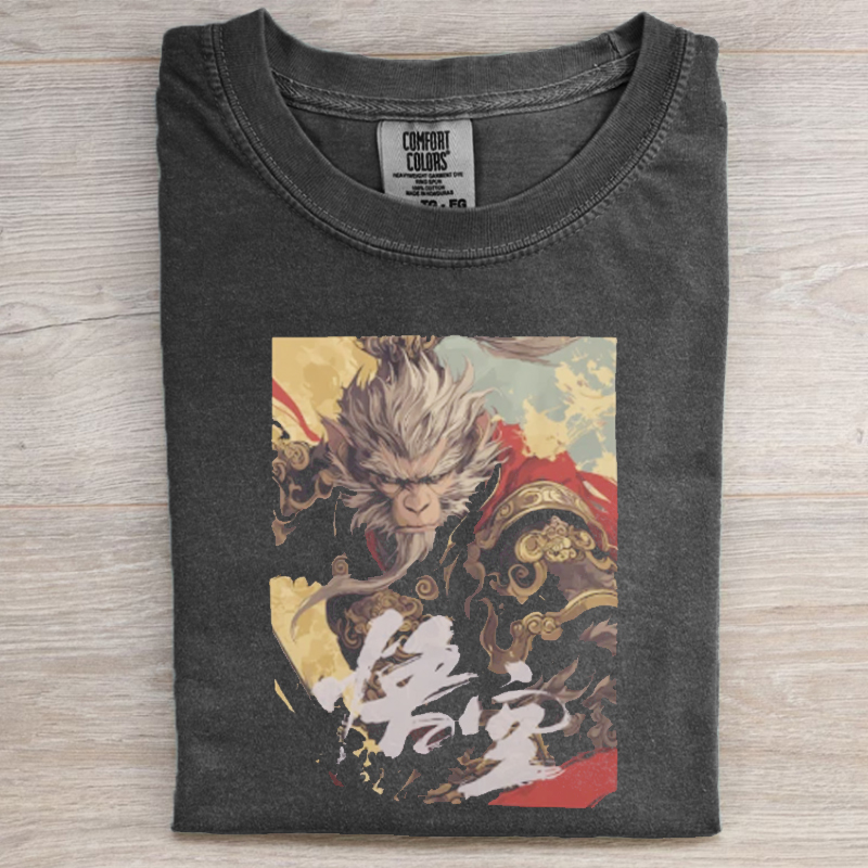 Retro Wukong Game Graphic T-Shirt-Magmoo