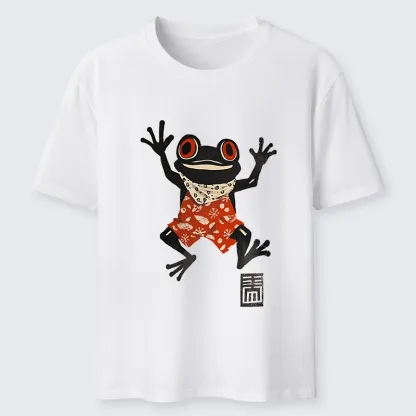Magmoo Japanese Happy Frog Ukiyoe Classic T-Shirt-Magmoo