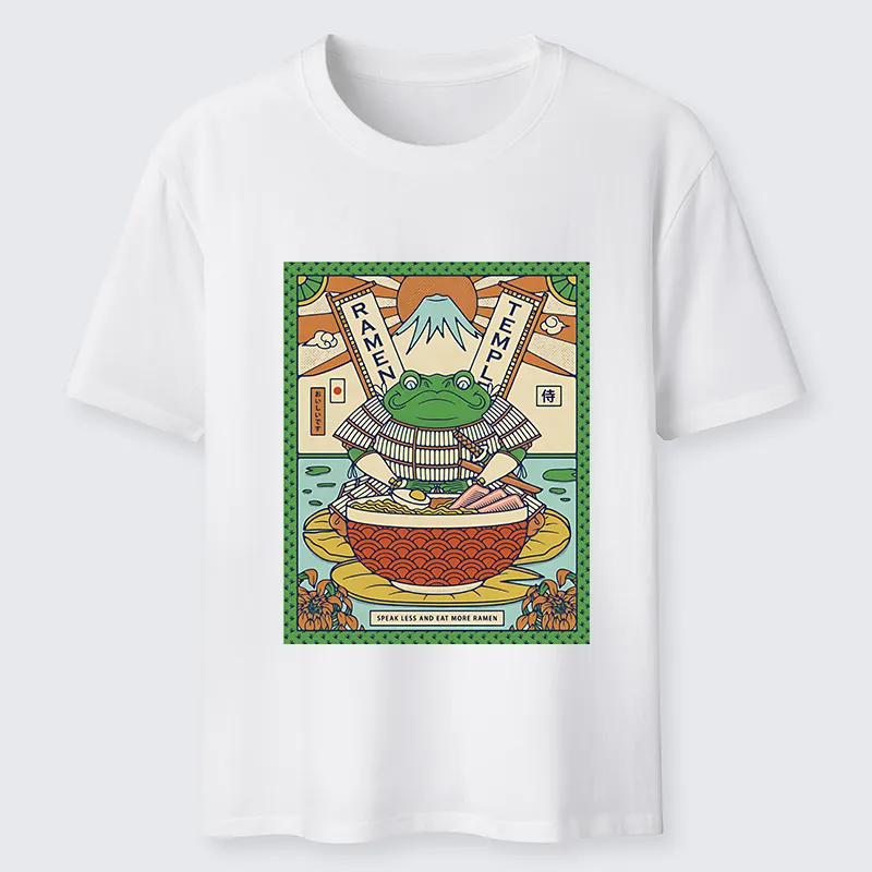 Magmoo Frog Samurai Eating Ramen Classic T-Shirt-Magmoo