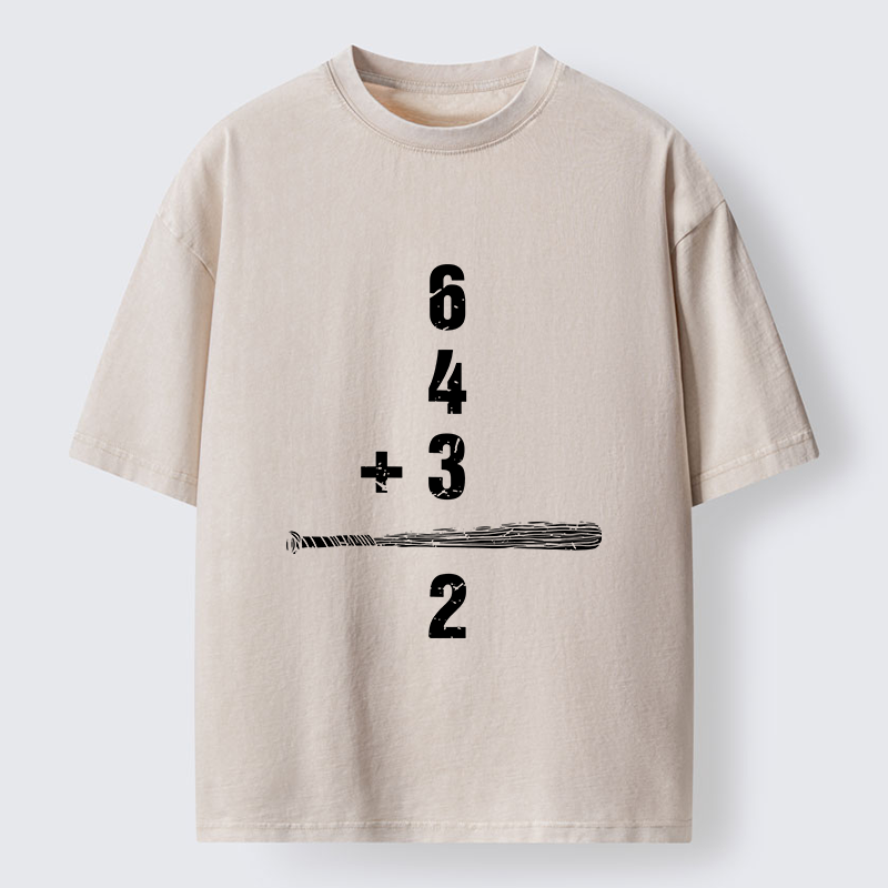 Magmoo Baseball Double Kill Washed T-Shirt-Magmoo