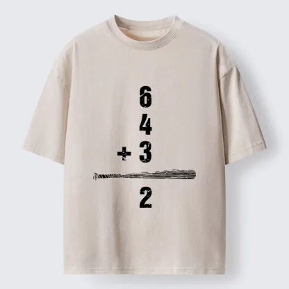 Magmoo Baseball Double Kill Washed T-Shirt-Magmoo
