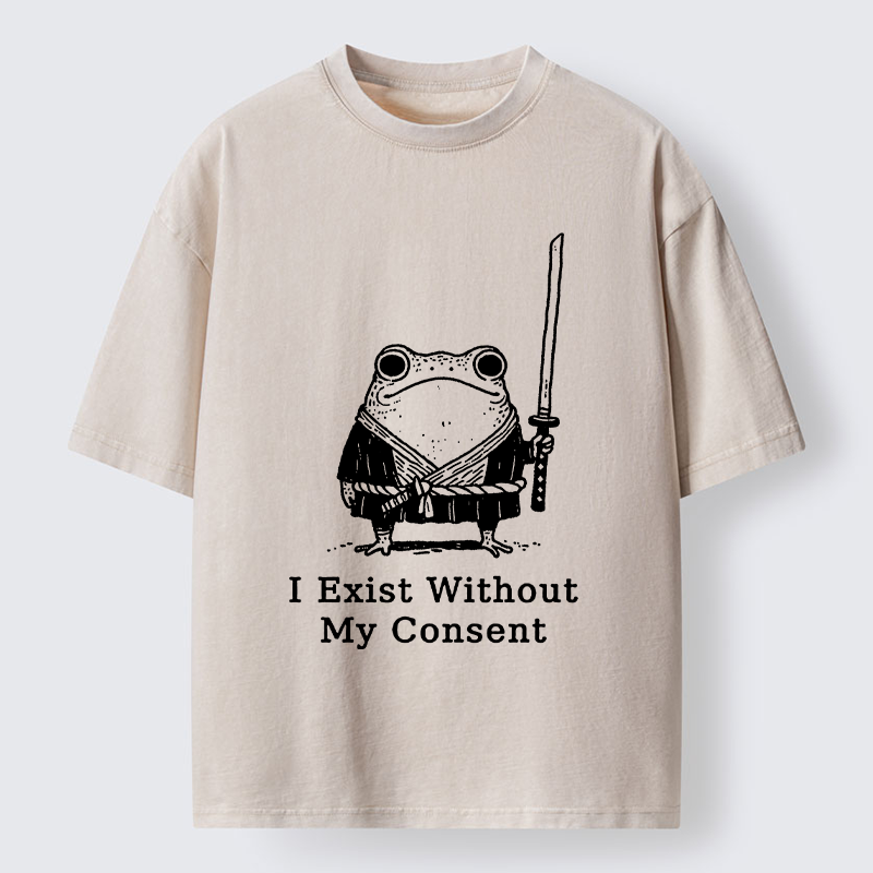 Magmoo Frog That Rebel Washed T-Shirt-Magmoo