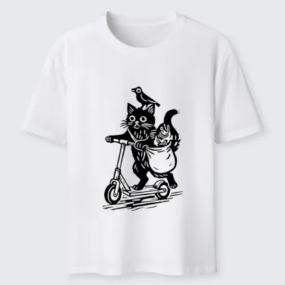 Magmoo Cat Skateboarding Japan Classic T-Shirt-Magmoo