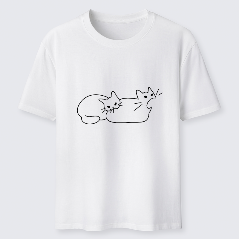 Magmoo Cat Bites Cat Classic T-Shirt-Magmoo