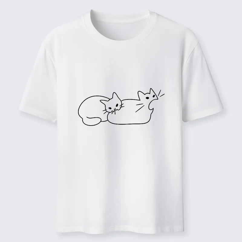 Magmoo Cat Bites Cat Classic T-Shirt-Magmoo