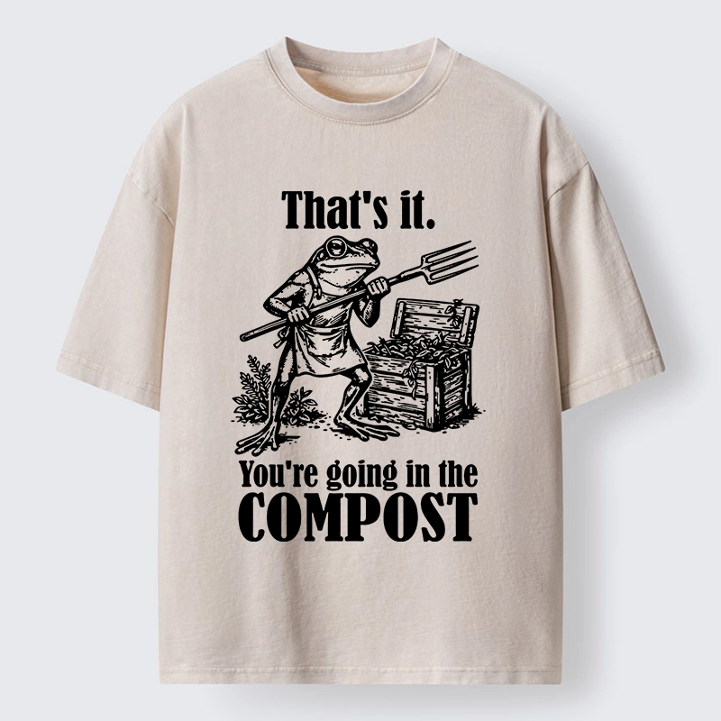 Magmoo Frog’s Compost Threat Washed T-Shirt-Magmoo