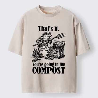 Magmoo Frog’s Compost Threat Washed T-Shirt-Magmoo
