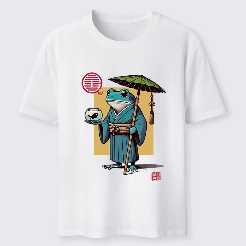 Magmoo Green Frog Samurai Classic T-Shirt-Magmoo
