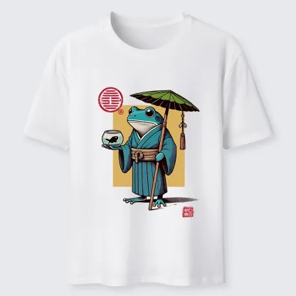 Magmoo Green Frog Samurai Classic T-Shirt-Magmoo