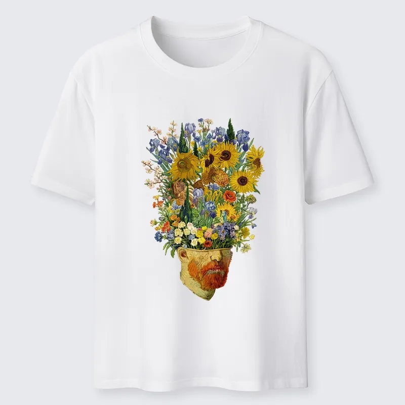 Magmoo Van Gogh's Blooming Flowers Classic T-Shirt-Magmoo