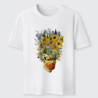 Magmoo Van Gogh's Blooming Flowers Classic T-Shirt-Magmoo