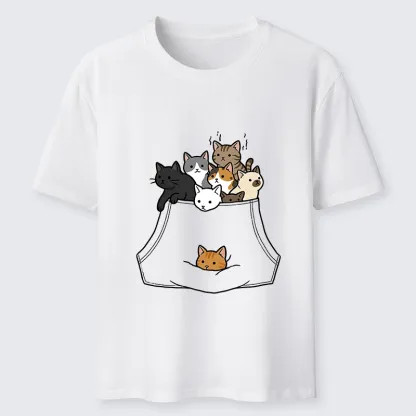 Magmoo Cats With Pockets Full Classic T-Shirt-Magmoo