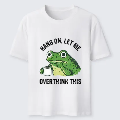 Magmoo Overthinking Frog With Coffee Classic T-Shirt