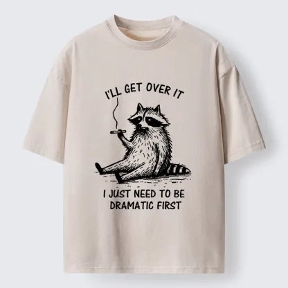 Magmoo Raccoon Dramatic Recovery Meme Washed T-Shirt