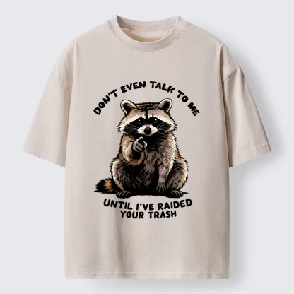 Magmoo Don't Talk To Me Raccoon Vibe Washed T-Shirt