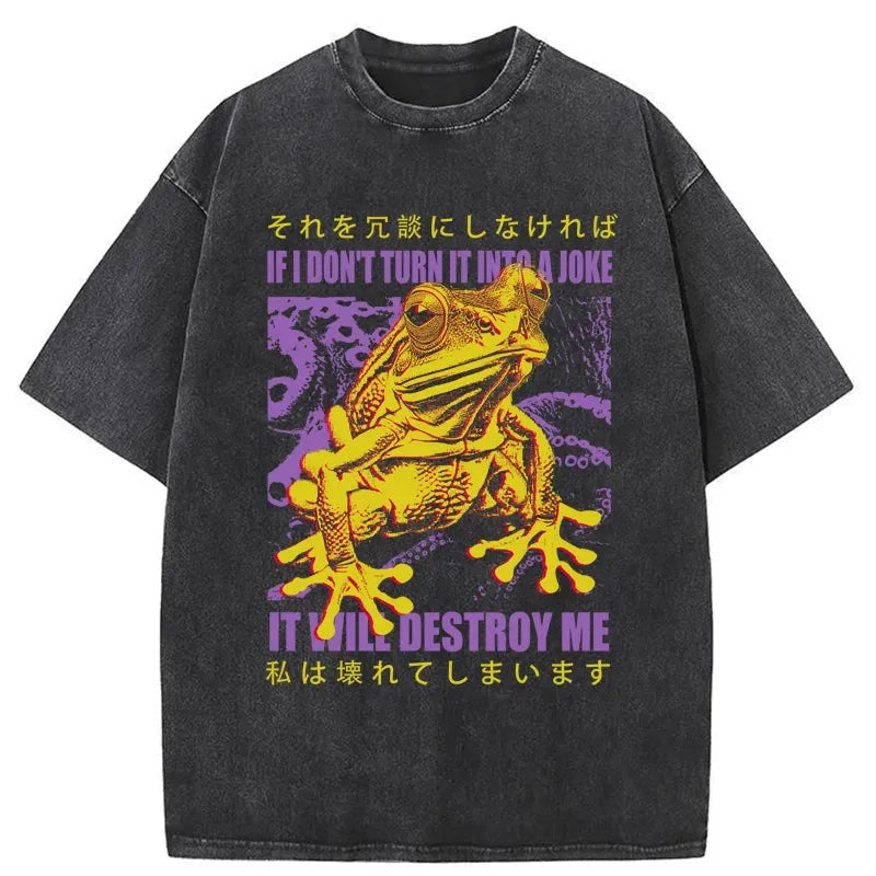 Magmoo A Frog Prone To Emotional Breakdown Washed T-Shirt