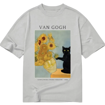 Magmoo Black Cat With Sunflowers Classic T-Shirt