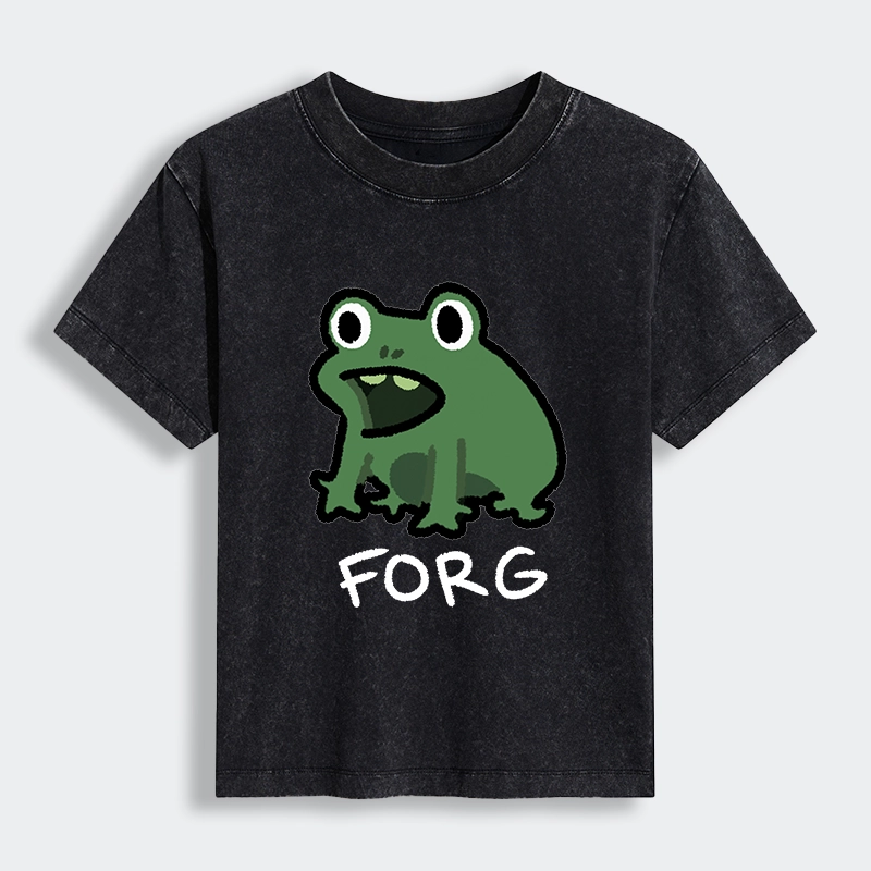 Magmoo Funny Forg Japan Women's Washed T-shirt