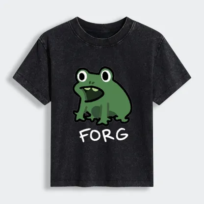 Magmoo Funny Forg Japan Women's Washed T-shirt