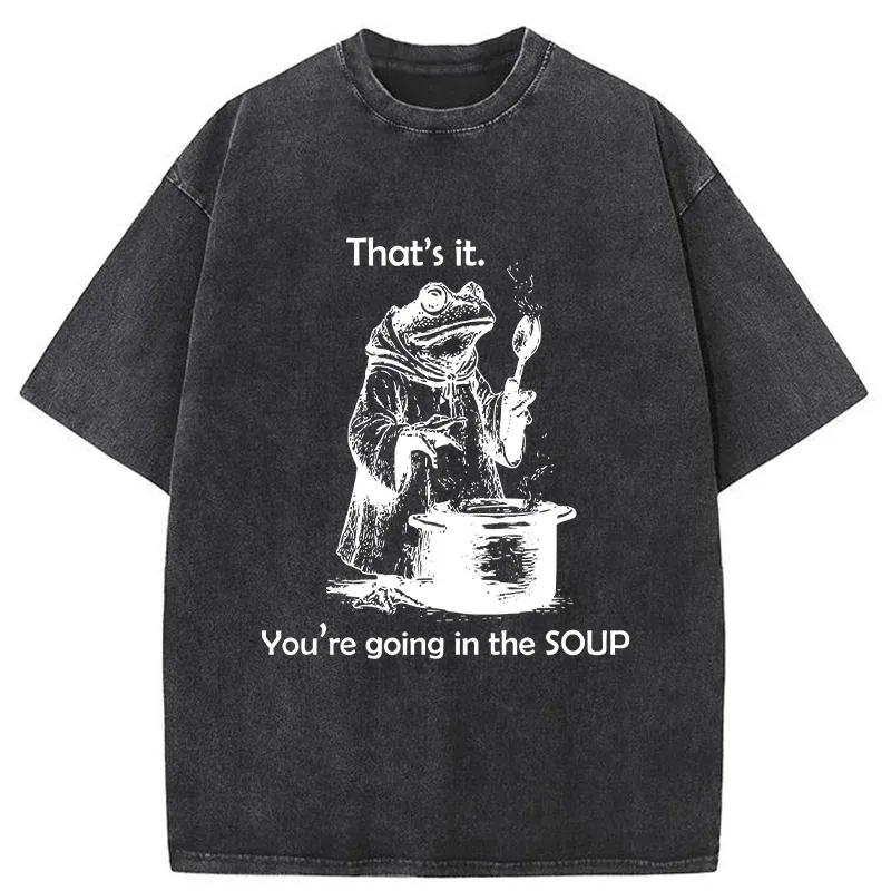 Magmoo frog Is Making Soup Washed T-Shirt