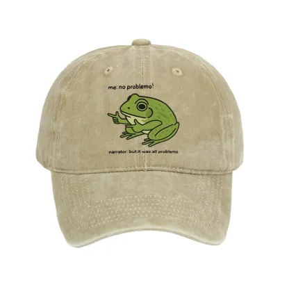 Magmoo Stupid Frog Meme Washed Cap