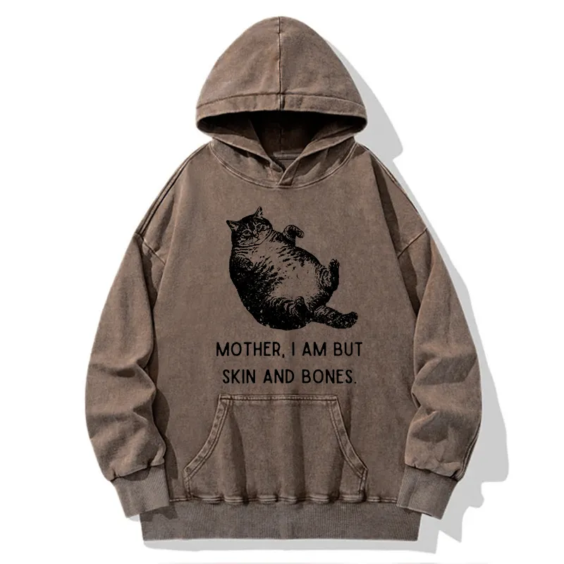 Magmoo Overweight Cat And Its Doting Owner Washed Hoodie