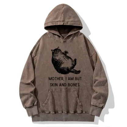 Magmoo Overweight Cat And Its Doting Owner Washed Hoodie