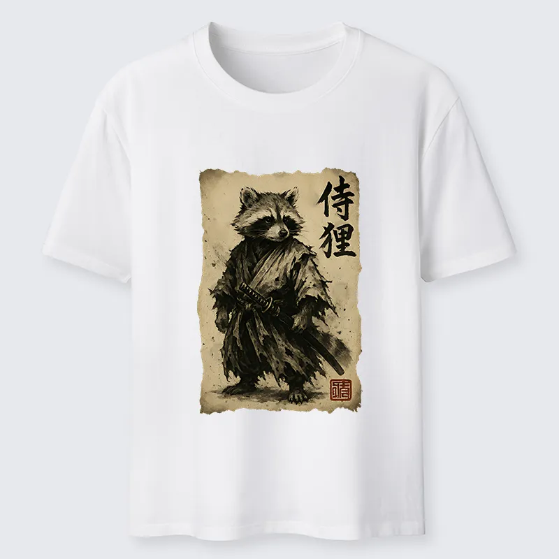 Magmoo Retro Raccoon Samurai Classic T-Shirt