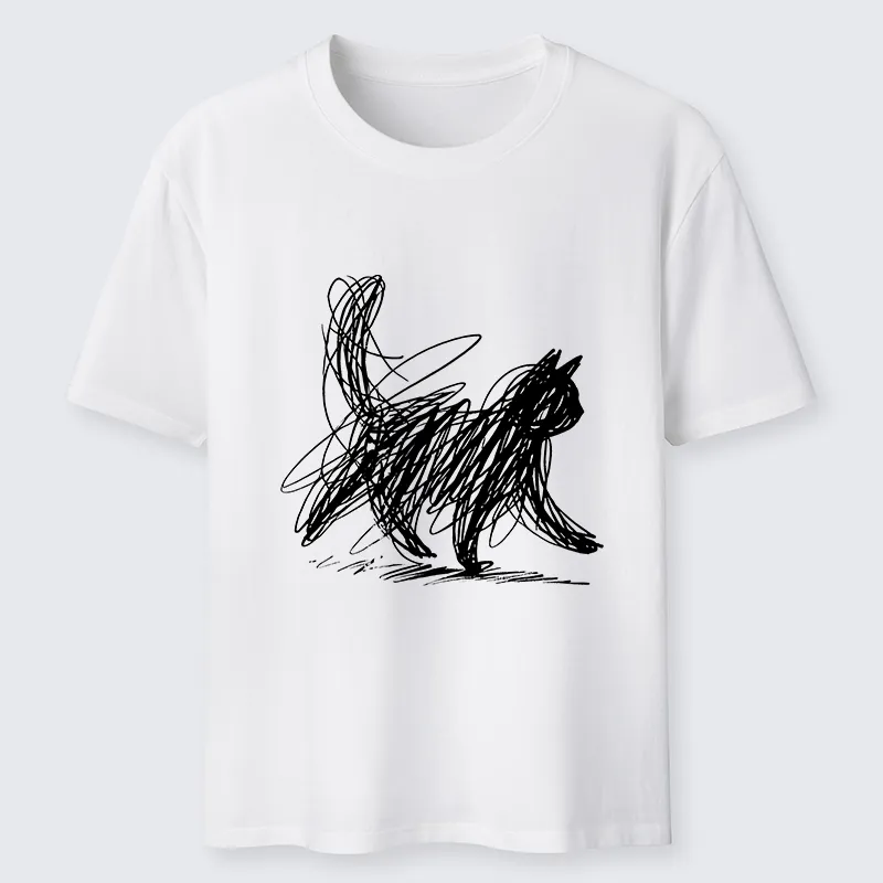 Magmoo Minimalist Cat Art Classic T-Shirt