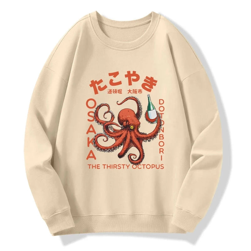 Magmoo Octopus Drinks Soju Sweatshirt