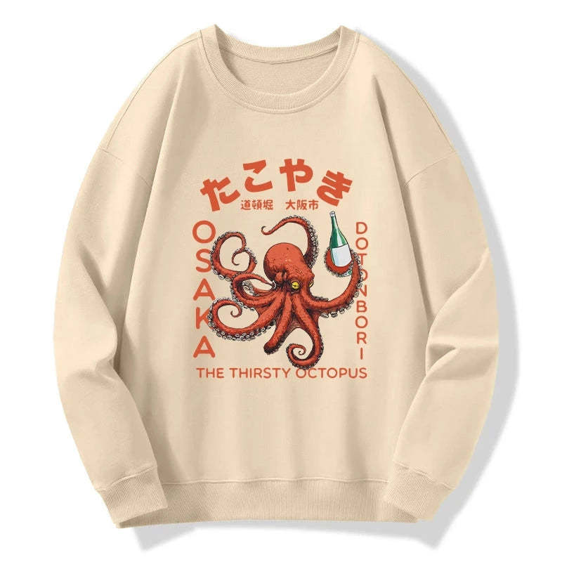 Magmoo Octopus Drinks Soju Sweatshirt