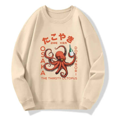 Magmoo Octopus Drinks Soju Sweatshirt