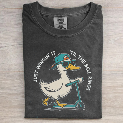 Comfort Colors Last Day of School Goose T-shirt-Magmoo