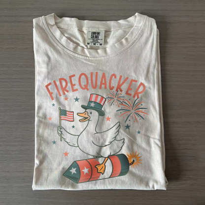 4th of July Goose Comfort Colors T-shirt-Magmoo