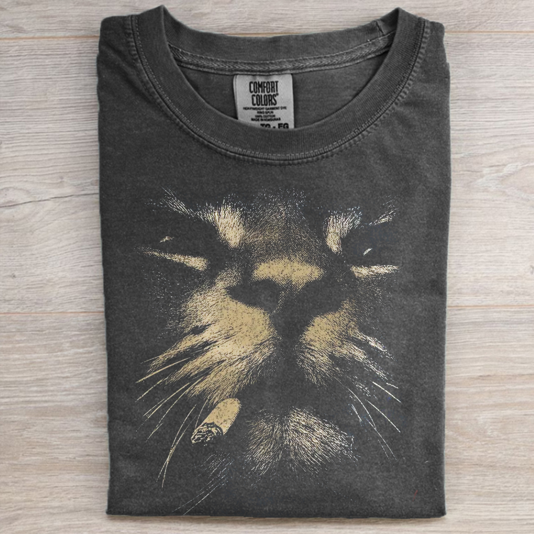 Smoking Cat T-shirt-Magmoo