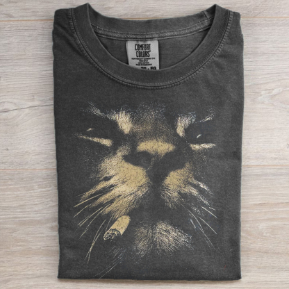 Smoking Cat T-shirt-Magmoo