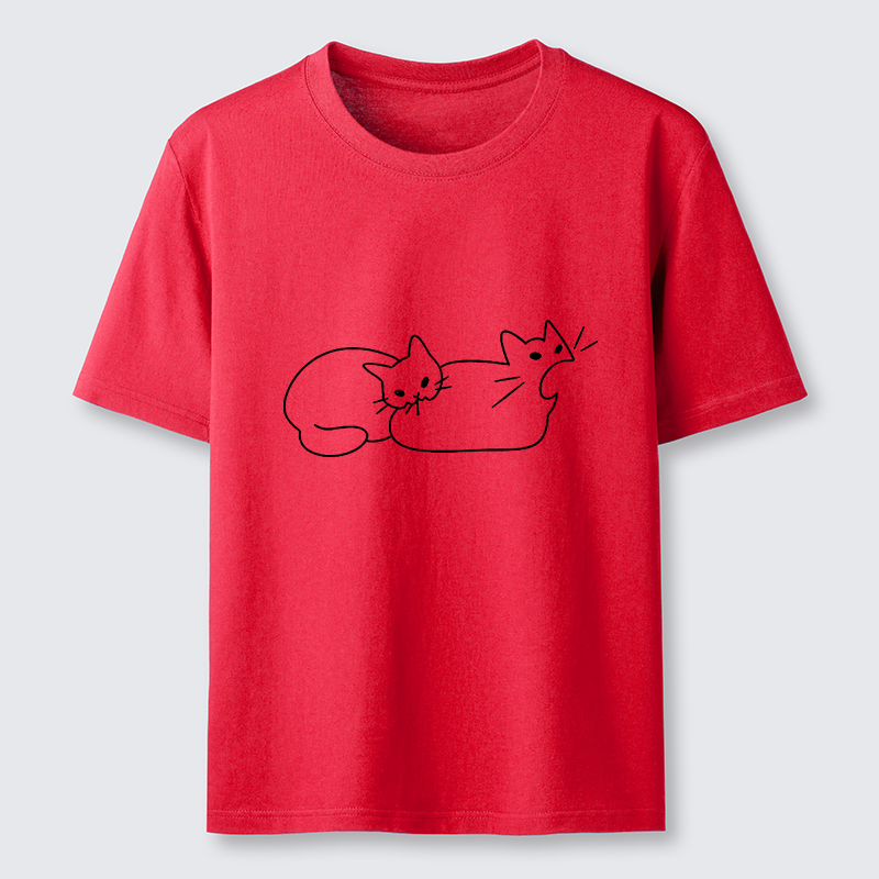 Magmoo Cat Bites Cat Classic T-Shirt-Magmoo