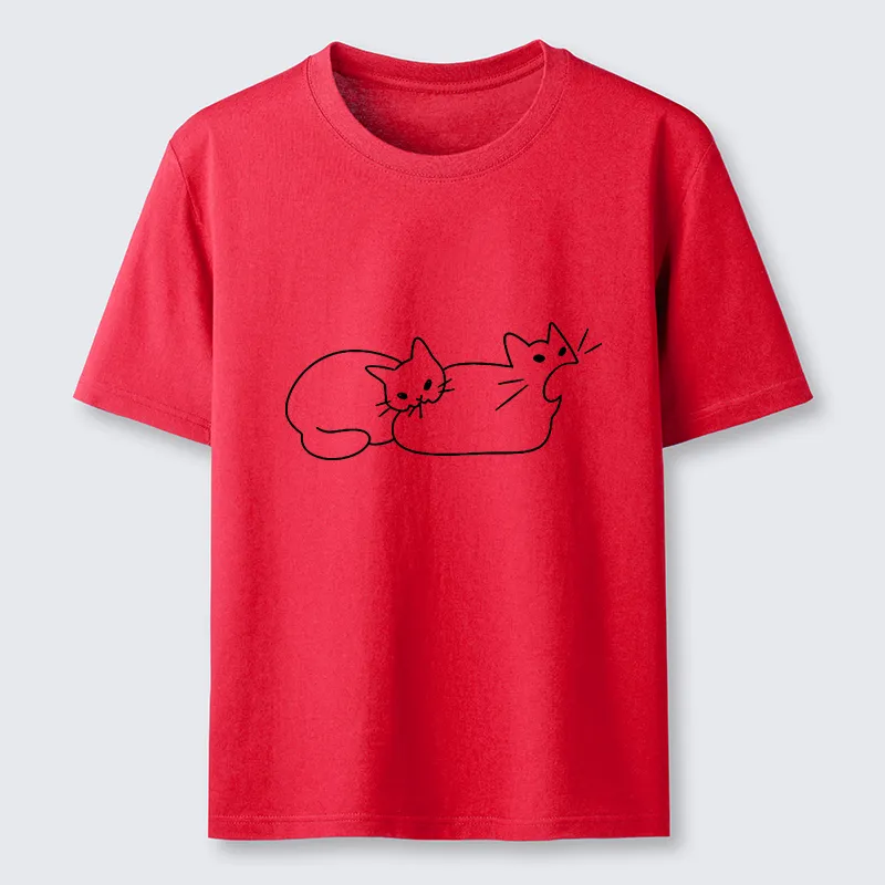Magmoo Cat Bites Cat Classic T-Shirt-Magmoo