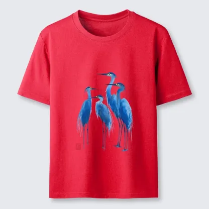 Magmoo Flocks Of Great Blue Herons Classic T-Shirt-Magmoo