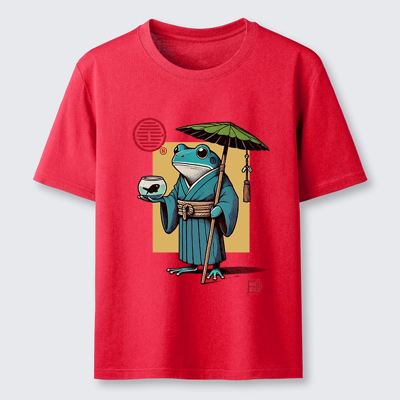 Magmoo Green Frog Samurai Classic T-Shirt-Magmoo