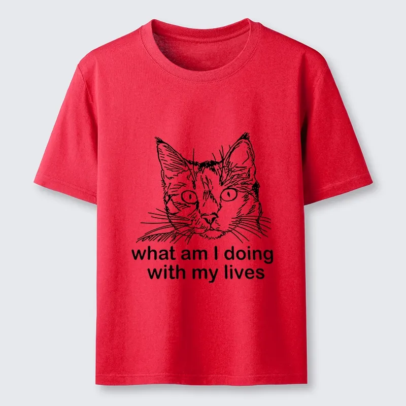Magmoo Confused Cat Life Reflection Classic T-Shirt