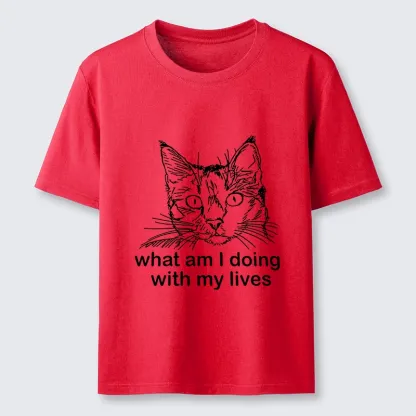 Magmoo Confused Cat Life Reflection Classic T-Shirt