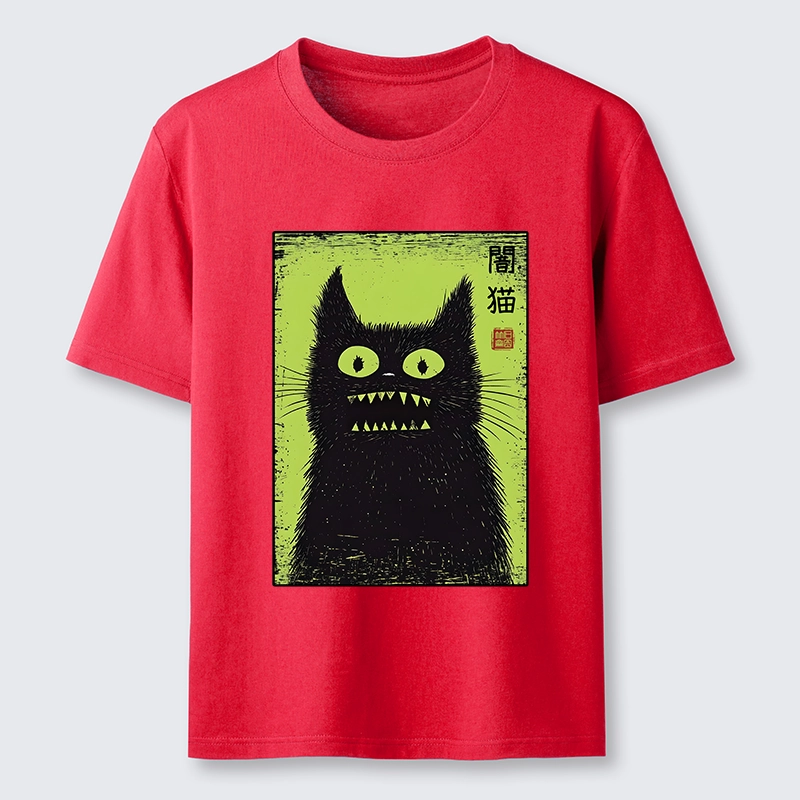 Magmoo Spooky Black Cat Japanese Classic T-Shirt