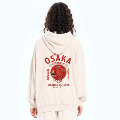 Magmoo Drunken Octopus Japan Washed Zip Hoodie