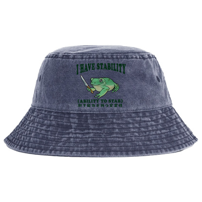 Magmoo Mentally Stable Assassin Frog Washed Bucket Hat