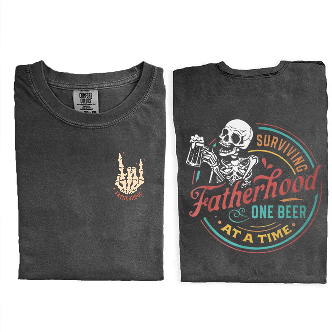 Fatherhood One Beer At A Time T-shirt-Magmoo