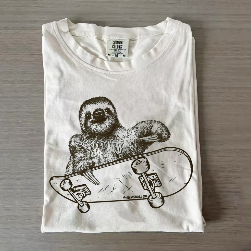 Sloth Riding A Skateboard T-shirt-Magmoo