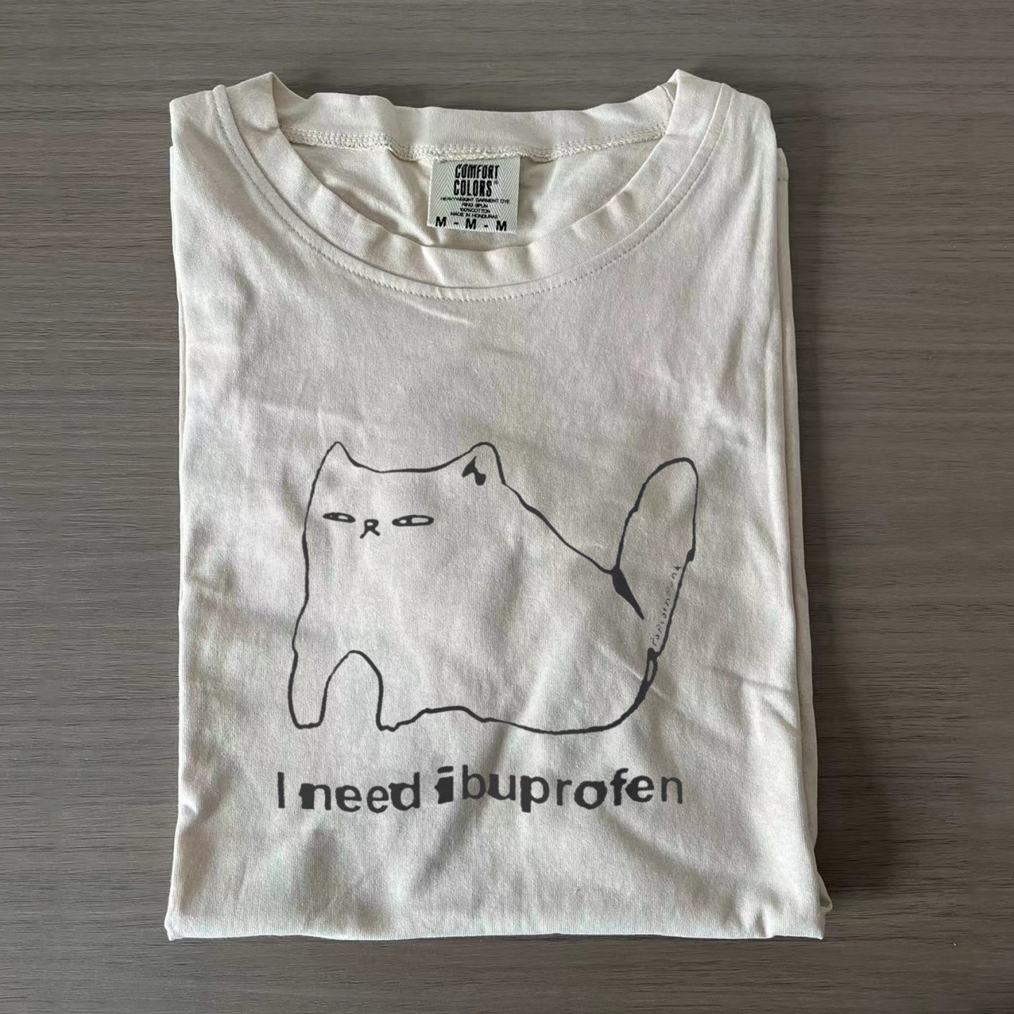 I Need Ibuprofen Funny Cat Unisex T-shirt-Magmoo